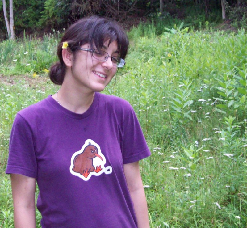flower in Nicole's ear